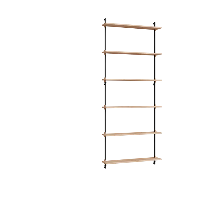 Moebe wall shelving ws.200.1 - Oak-black - MOEBE