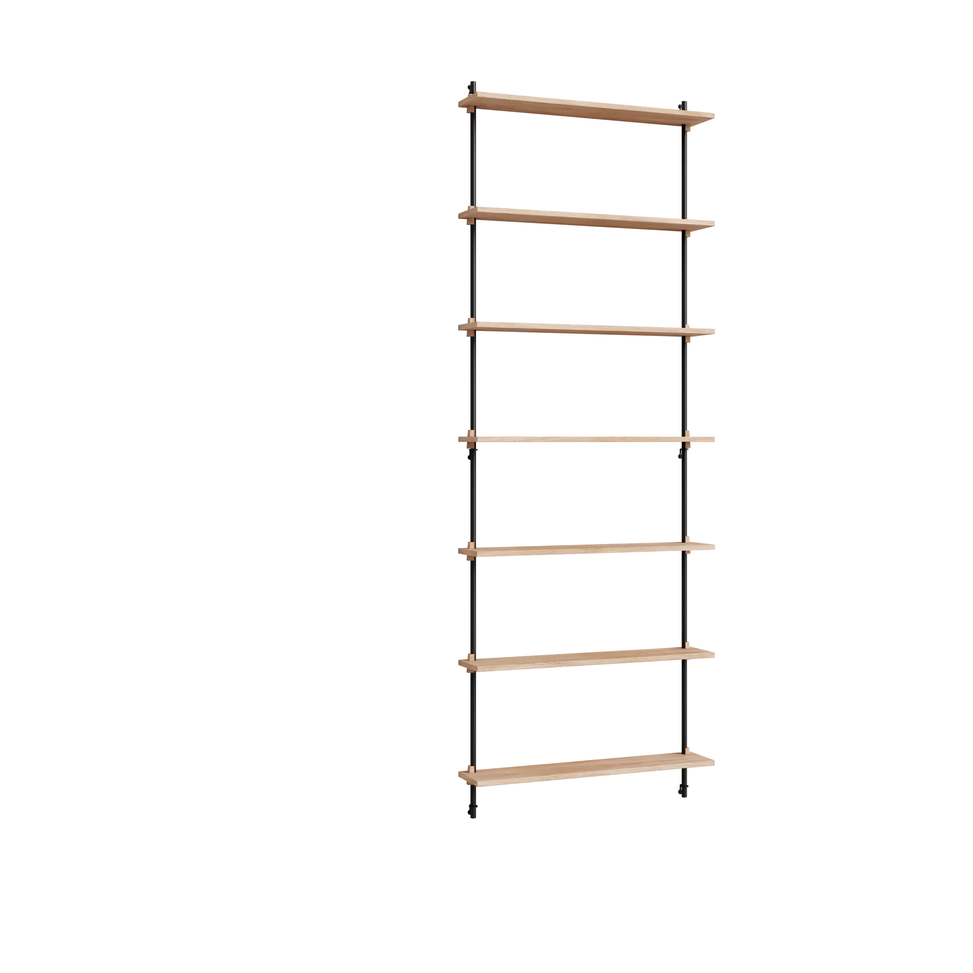 Moebe wall shelving ws.230.1, Oak-black MOEBE