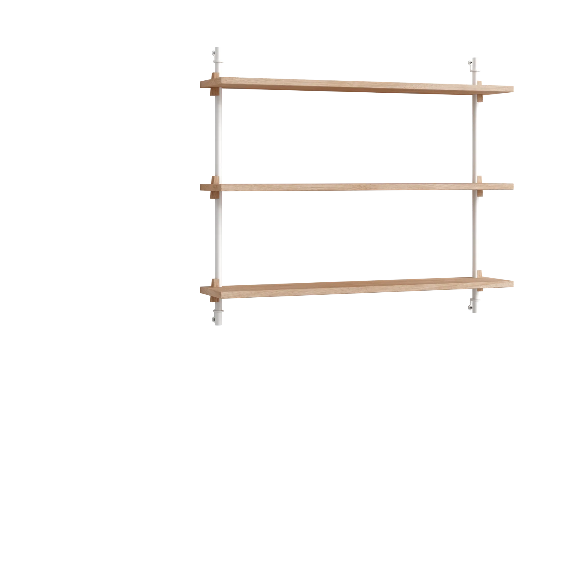 Moebe wall shelving ws.65.1, Oak-white MOEBE