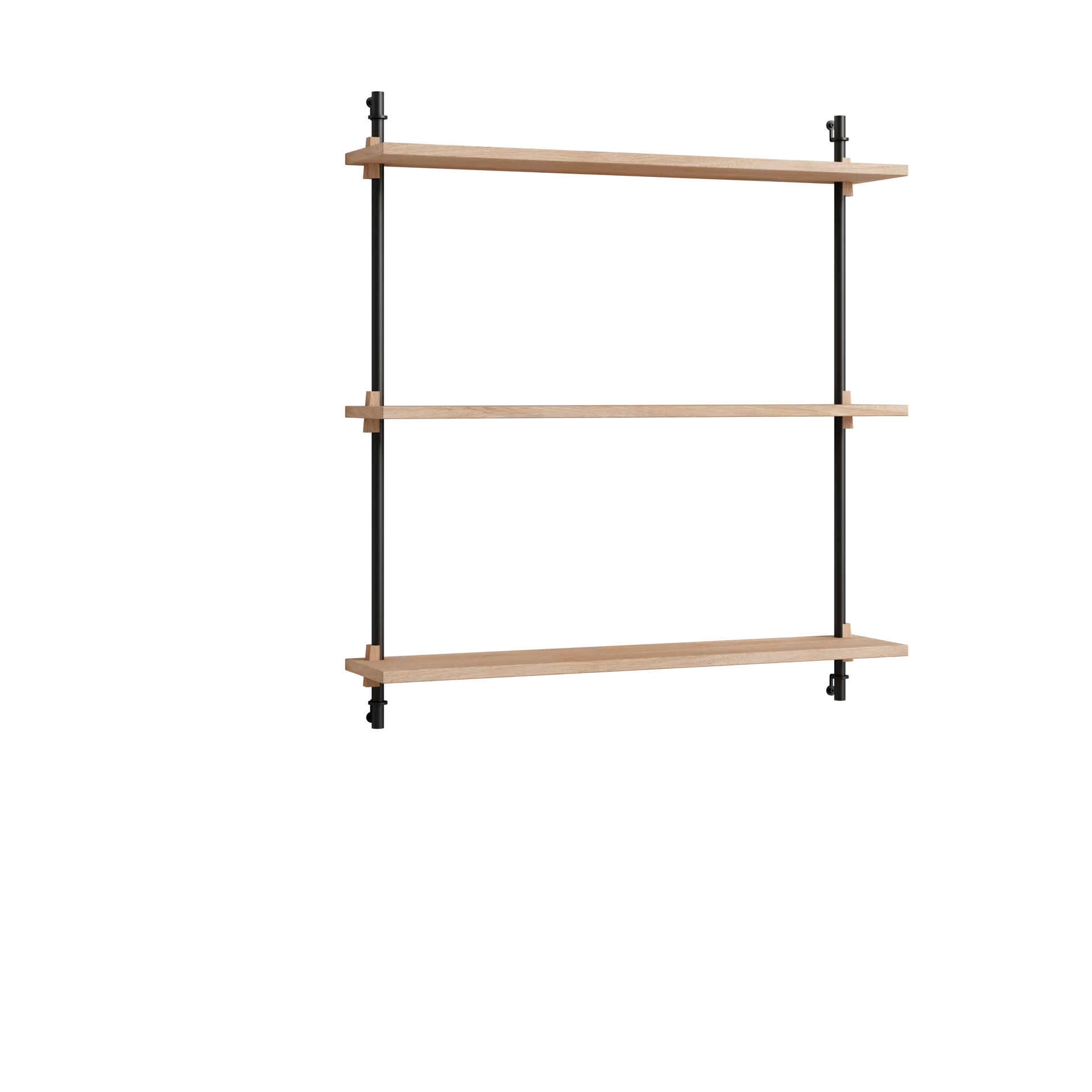 Moebe wall shelving ws.85.1, Oak-black MOEBE