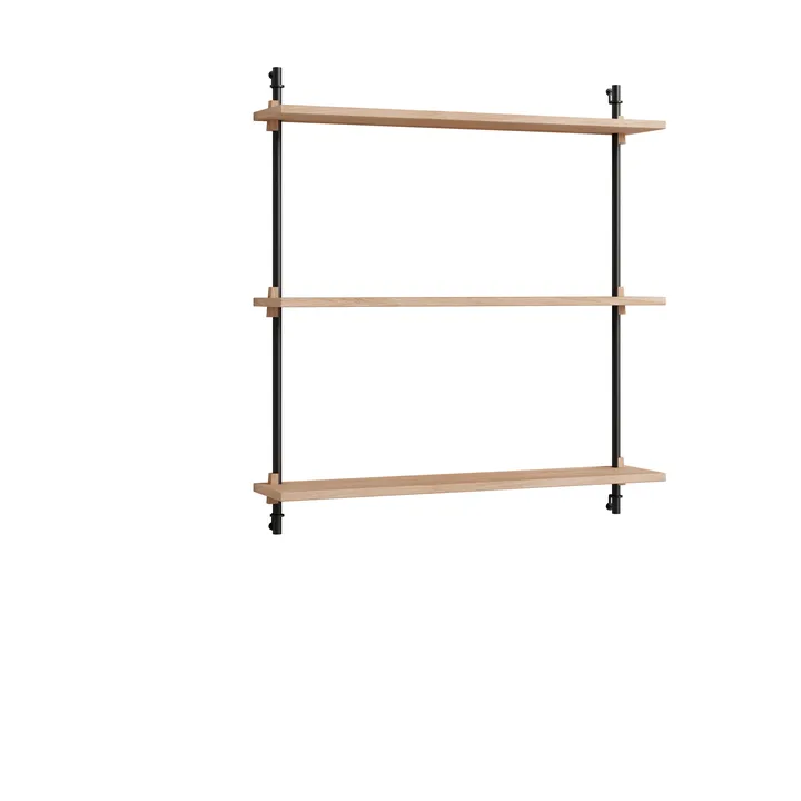 Moebe wall shelving ws.85.1 - Oak-black - MOEBE