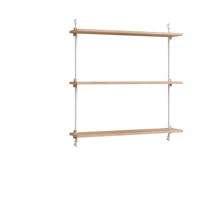 Moebe wall shelving ws.85.1 - Oak-white - MOEBE