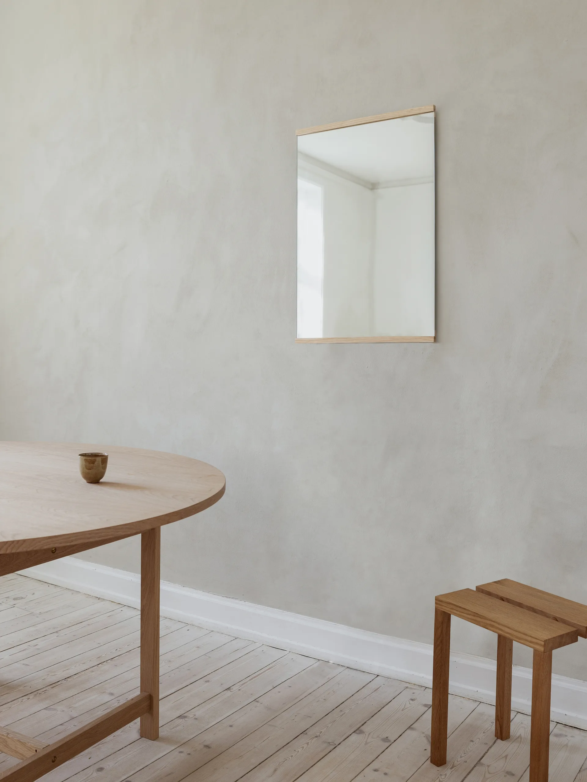 Rectangular wall mirror 50x70 cm, Ash MOEBE
