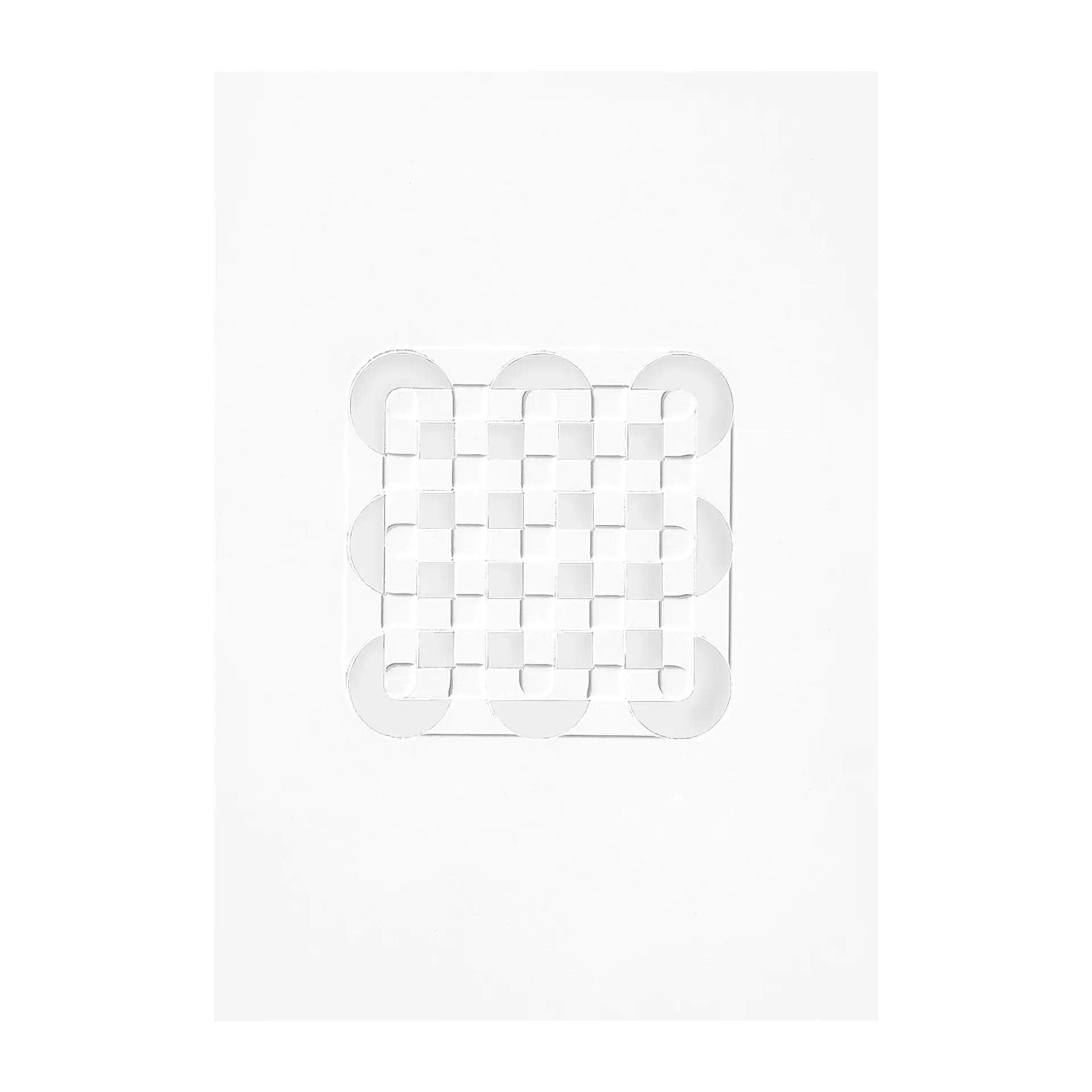 Relief artwork circles & squares 14.8x21 cm, Off White MOEBE