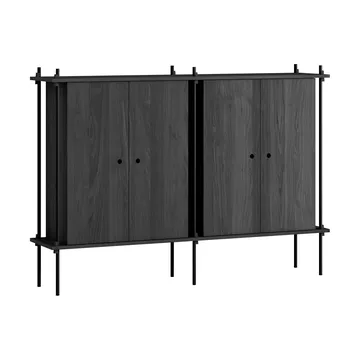Shelving System Cabinet - Black, 163x115x35 cm, S.115.2.E - MOEBE
