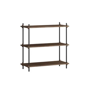 Shelving System classic shelf - Smoked oak-black, 86x85x35 cm, S.85.1.A - MOEBE