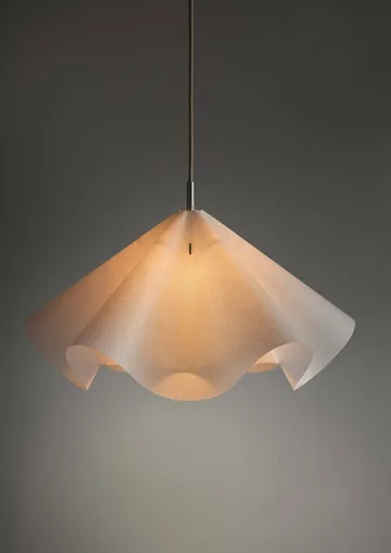 Sinuate pendant lamp - White-stainless steel, medium Ø60x30 cm - MOEBE