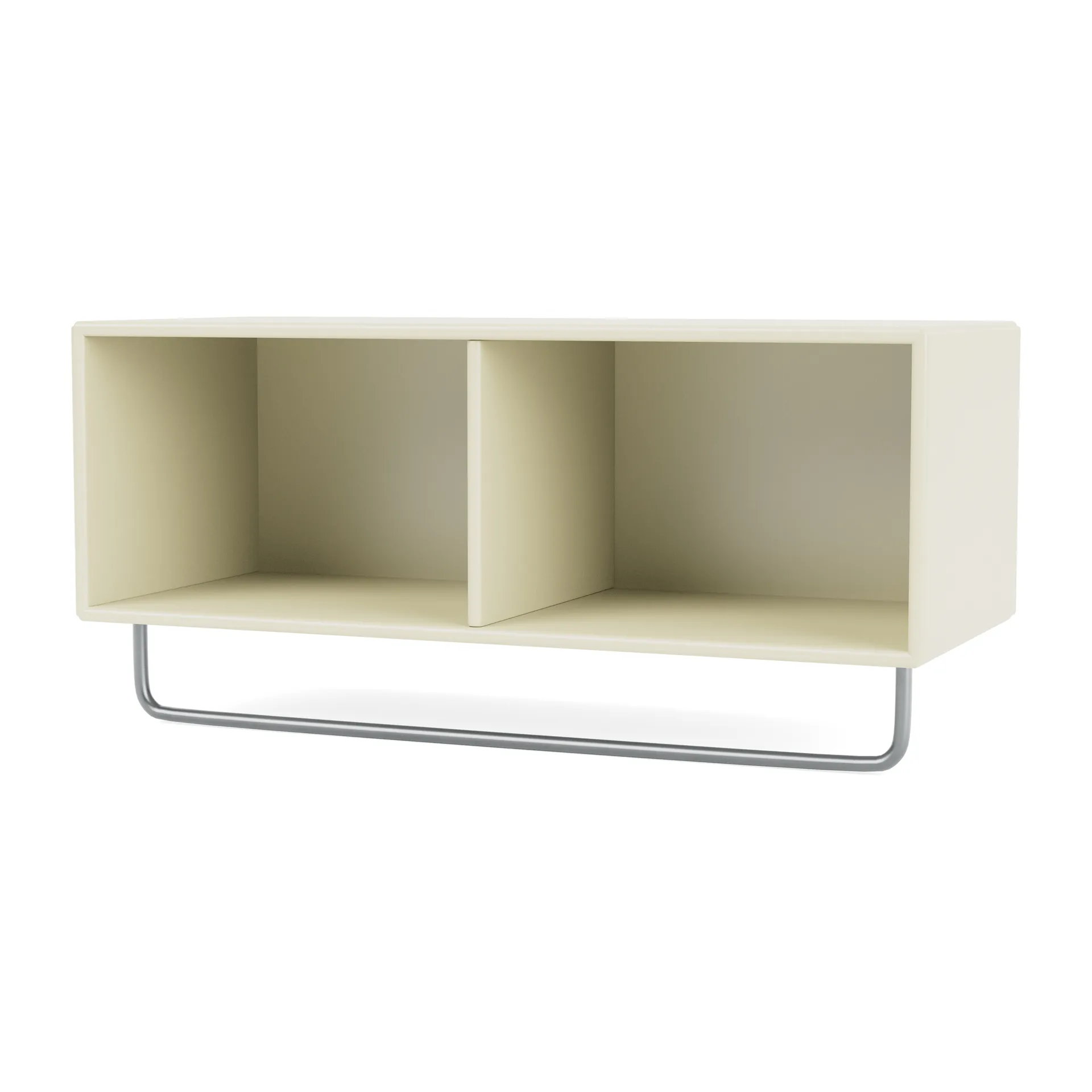 COAT hat shelf with clothes rails, Vanilla Montana