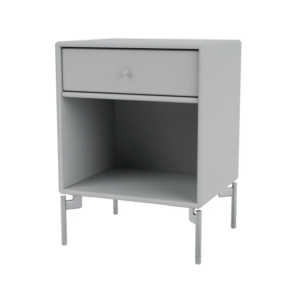 Dream bedside table, Fjord 02, chrome legs Montana