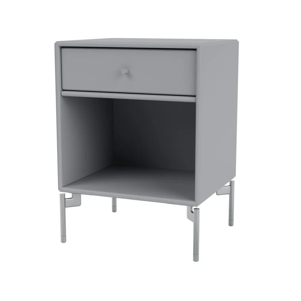 Dream bedside table, Graphic 100, chrome legs Montana