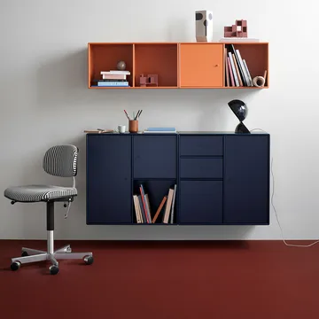Line shelf module wall hung 1 door - Coffee 35 - Montana