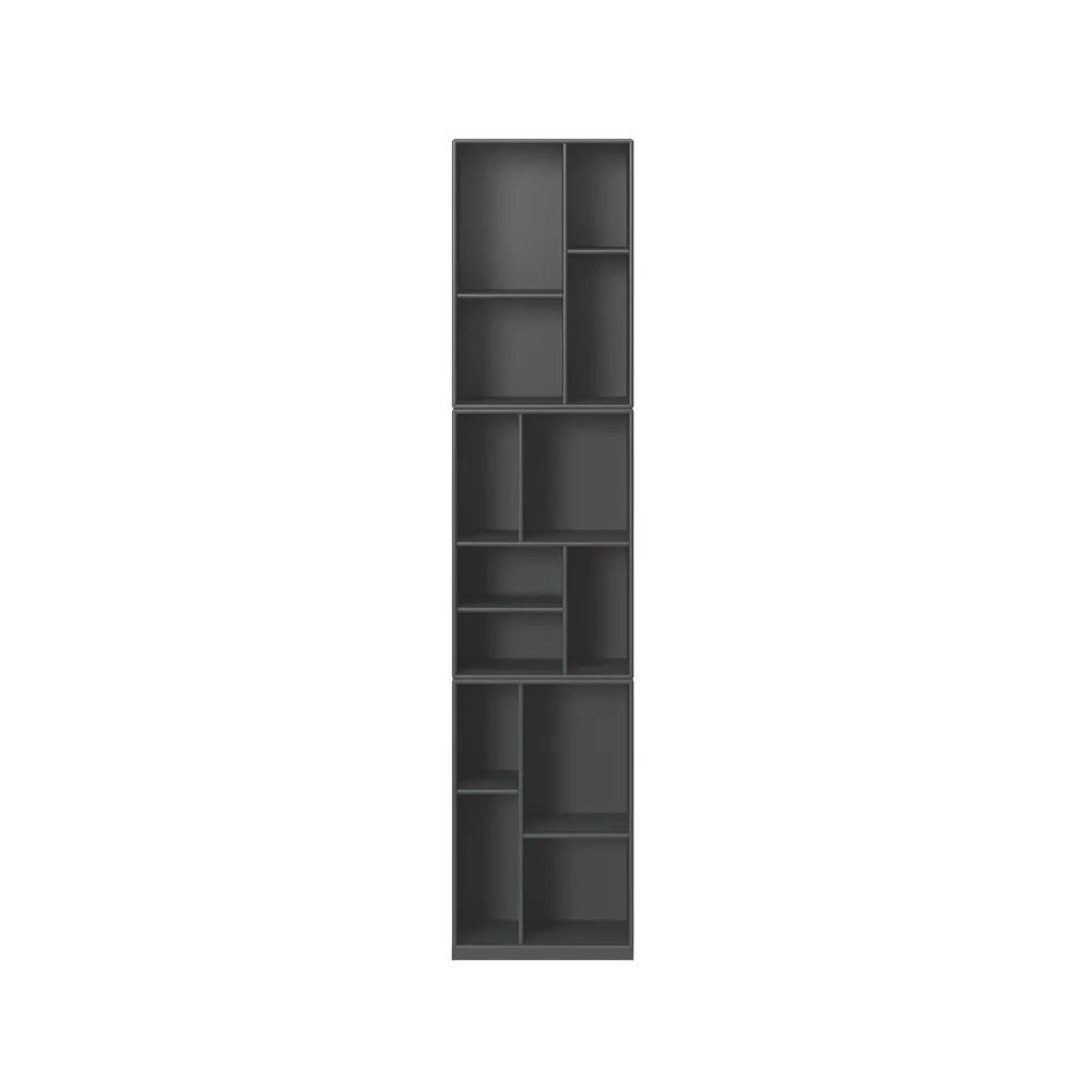 Loom bookshelf, Anthracite 04 with 3 cm base Montana