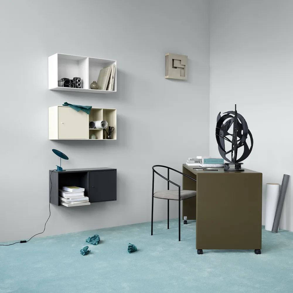 Montana Mini 1103 shelf module, Camomile 159. with door Montana