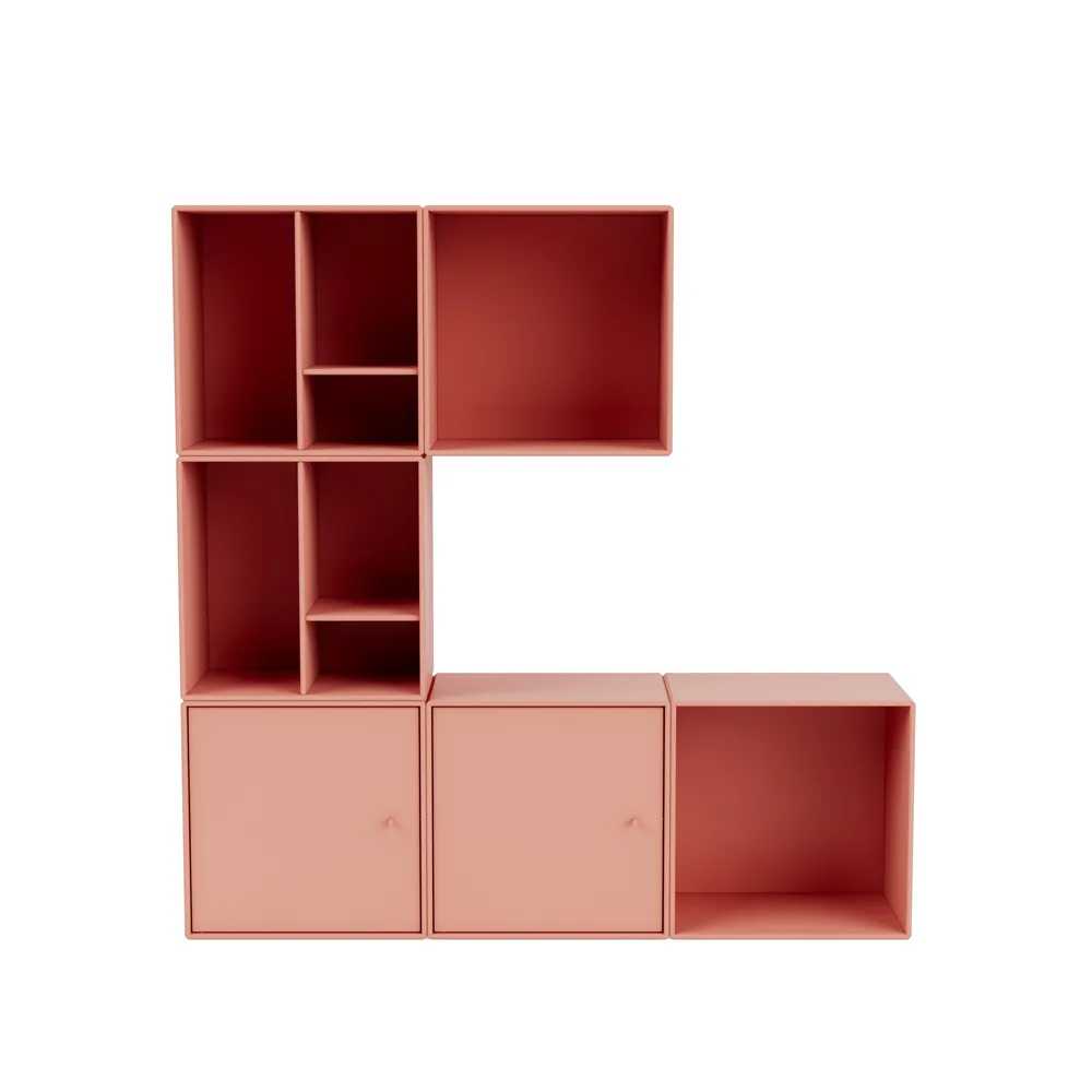 Montana Mini shelving system 6x2 Rhubarb,  Montana