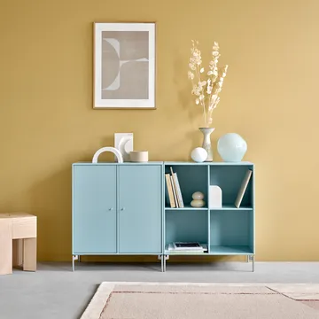 Pair side table - Flint 148, chrome legs - Montana