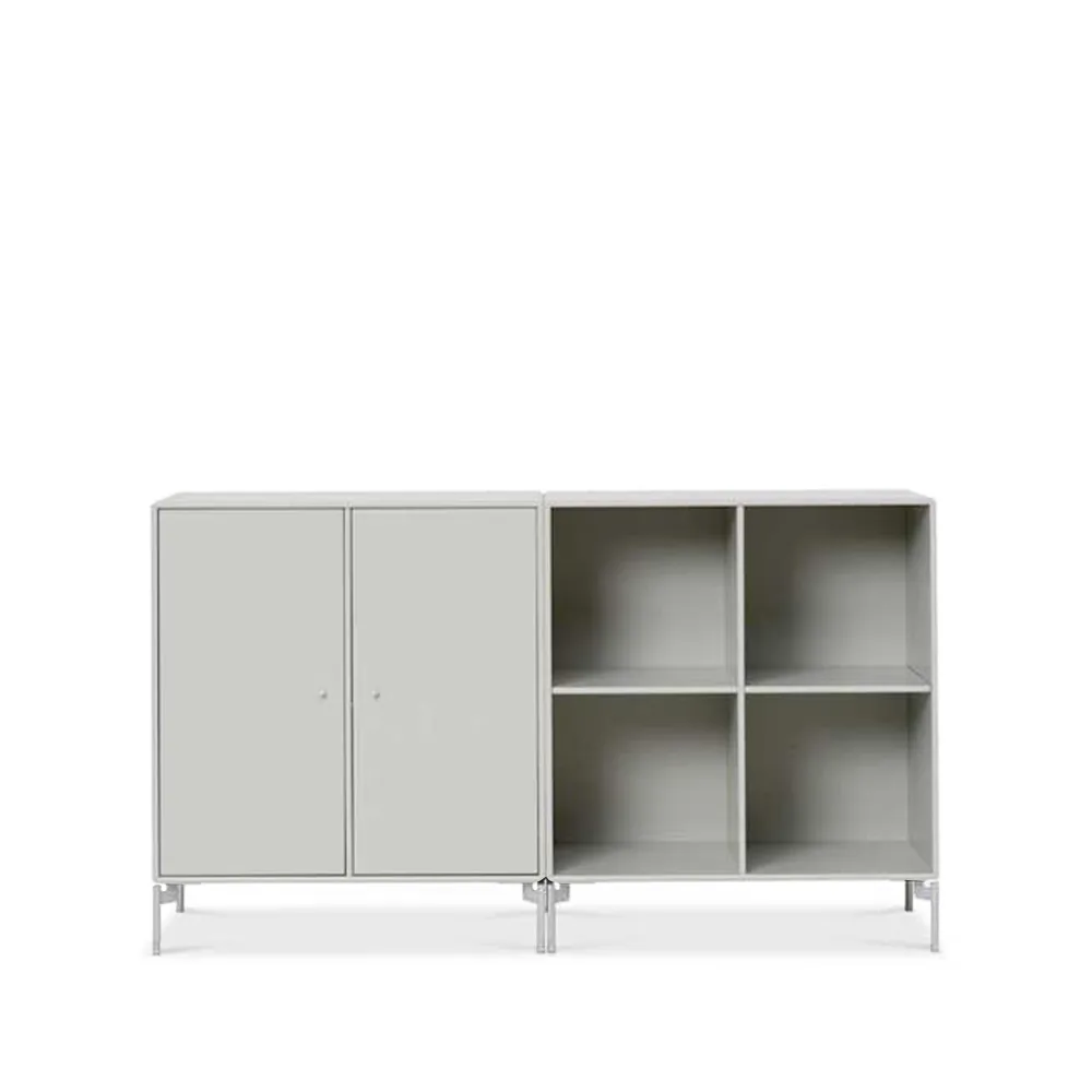 Pair side table, Nordic 09, chrome legs Montana