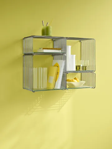 Panton Wire Half Height shelf 34.8x17.2x25.7 cm - Chrome - Montana