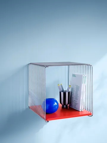 Panton Wire Single shelf 34,8x34,8x25,7 cm - Chrome - Montana