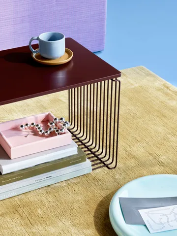 Panton Wire tabletop 70,1x34,8 cm - Black red - Montana