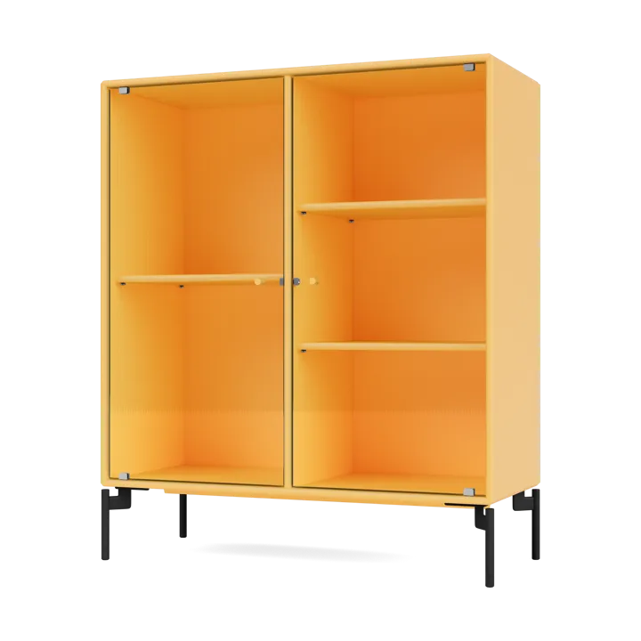 Ripple II display cabinet 69.6x82.2x30 cm - Acacia-legs black - Montana