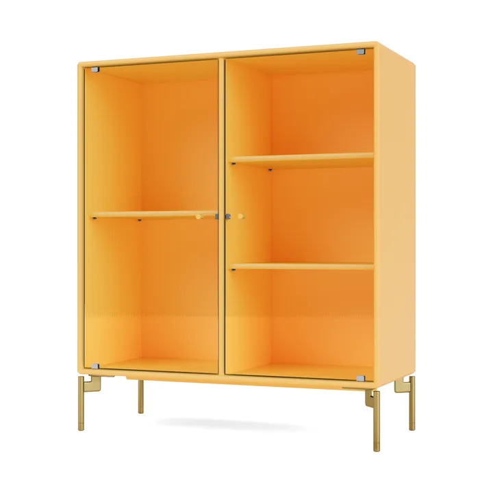 Ripple II display cabinet 69.6x82.2x30 cm - Acacia-legs brass - Montana