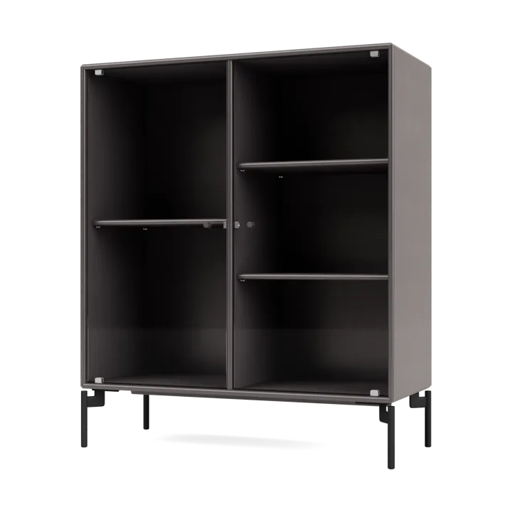 Ripple II display cabinet 69.6x82.2x30 cm - Coffee-legs black - Montana