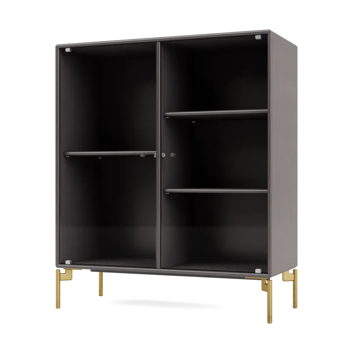 Ripple II display cabinet 69.6x82.2x30 cm - Coffee-legs brass - Montana