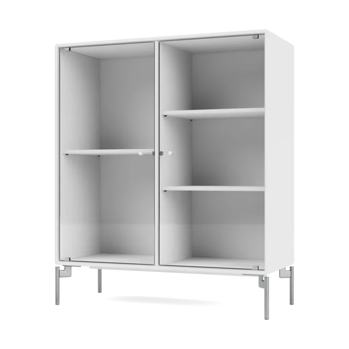 Ripple II display cabinet 69.6x82.2x30 cm - Snow-legs chrome - Montana