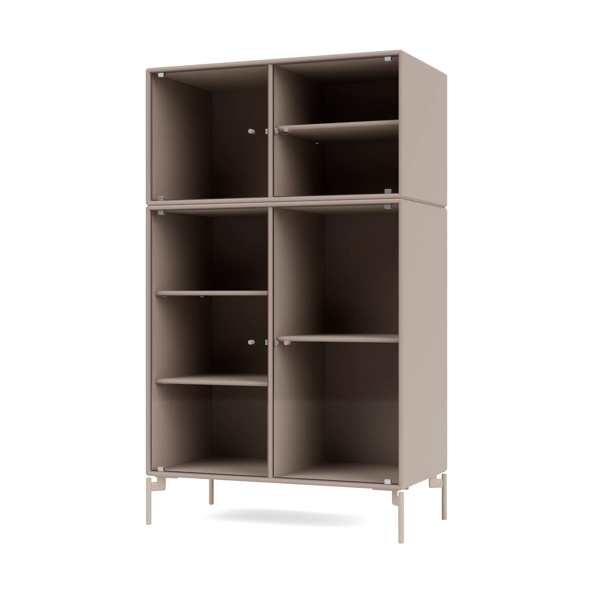Ripple III display cabinet 69.6x117.6x38 cm, Mushroom-legs mushroom Montana