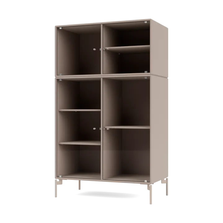 Ripple III display cabinet 69.6x117.6x38 cm - Mushroom-legs mushroom - Montana