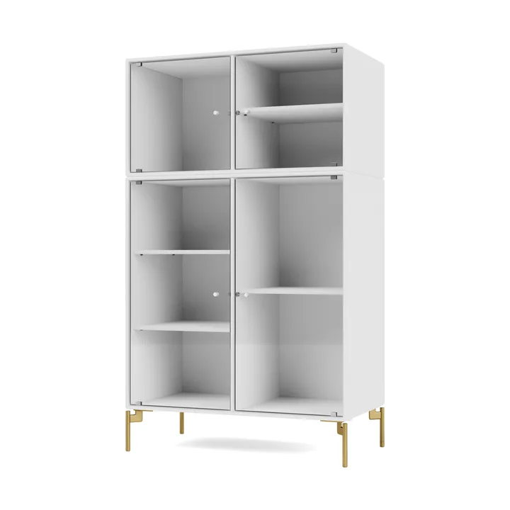 Ripple III display cabinet 69.6x117.6x38 cm - NewWhite-legs brass - Montana