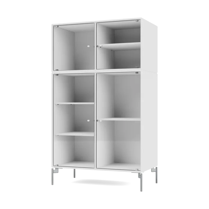 Ripple III display cabinet 69.6x117.6x38 cm - NewWhite-legs chrome - Montana