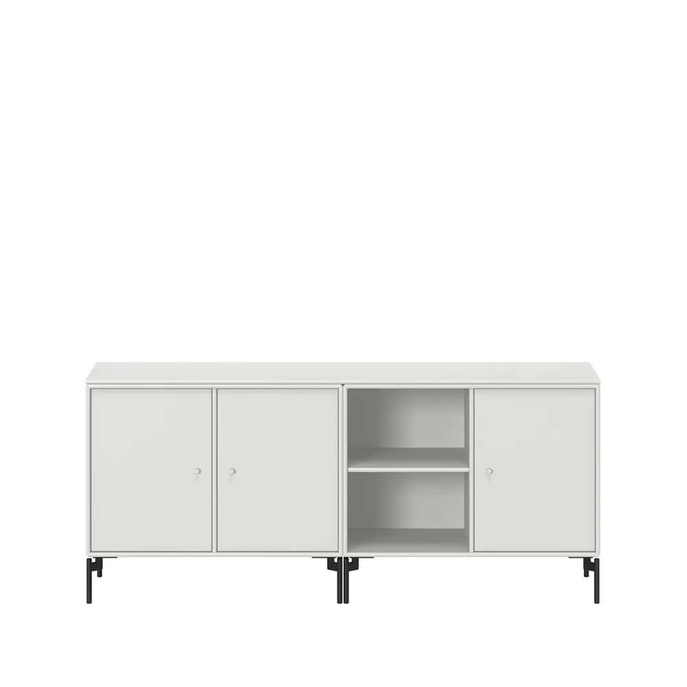 Save side table, New white 101, black lacquered leg Montana