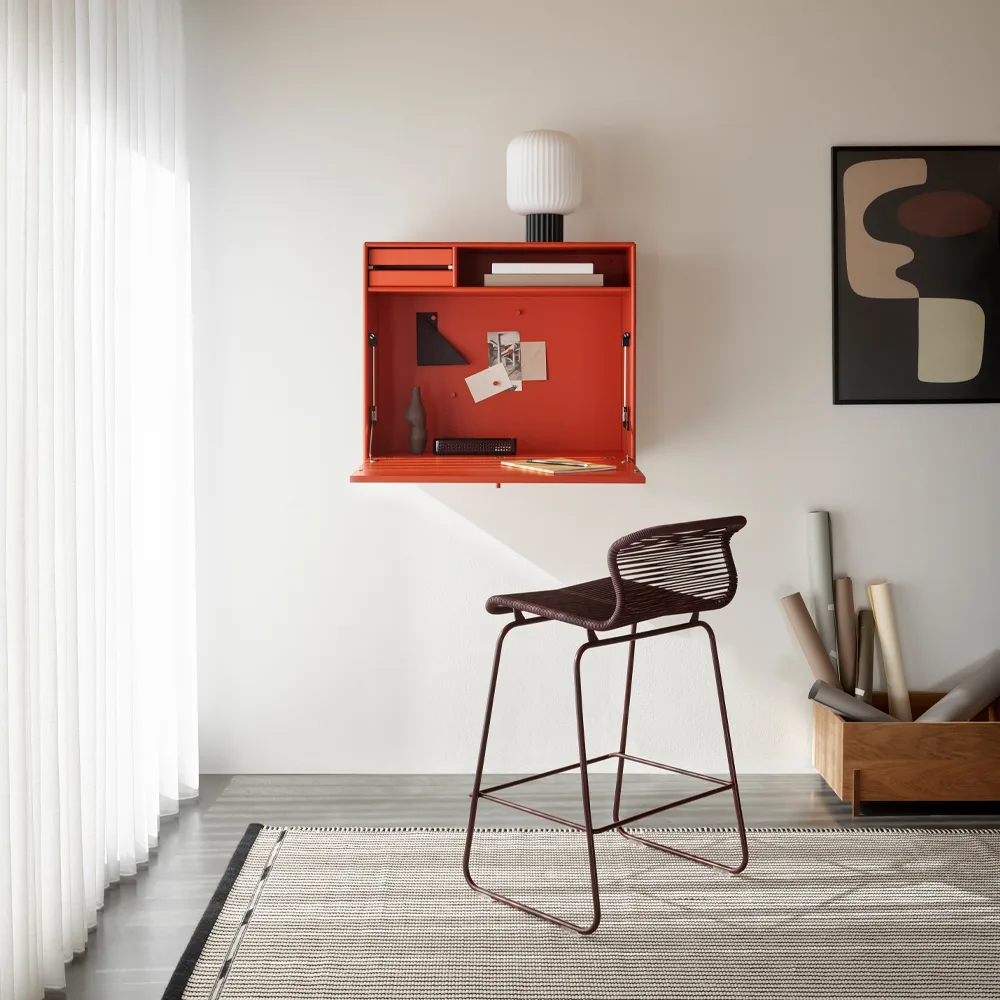 STUDIO desk, wall hung, Snow 38 Montana