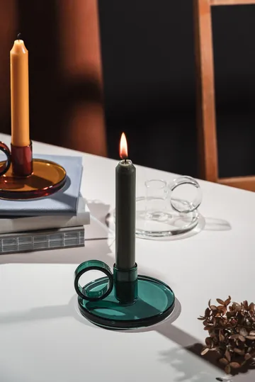 Loop candle holder Ø11 cm - Teal - Muurla