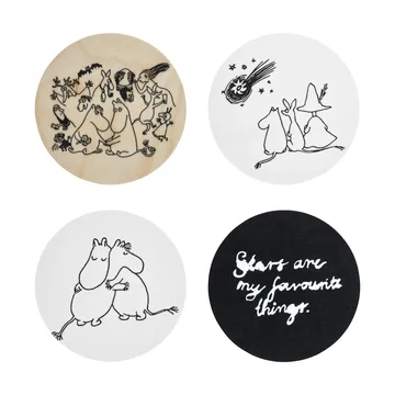 Moomin 80 Coasters Ø11 cm 4-pack - Multi - Muurla