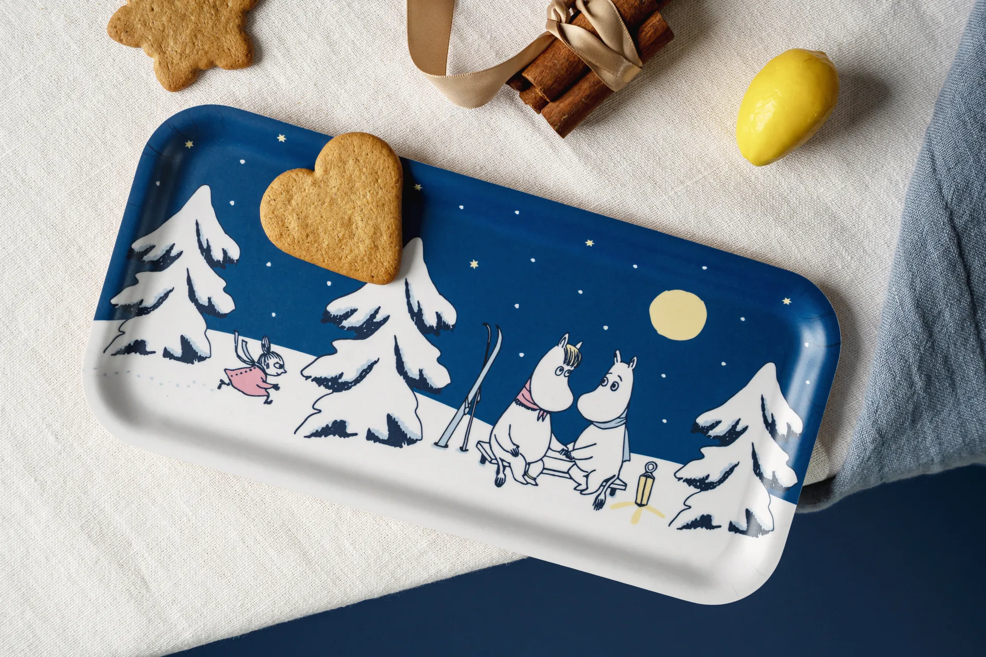 Moomin tray 13x27 cm, Starry night Muurla