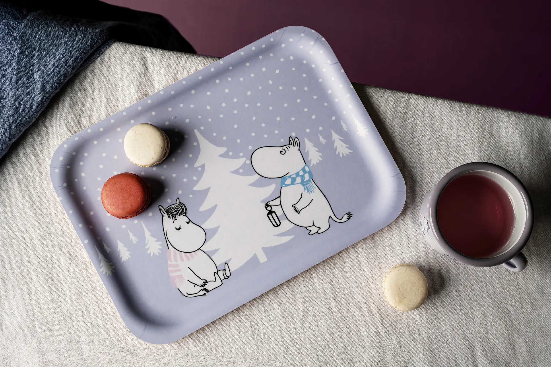 Moomin tray 20x27 cm, Snowfall Muurla