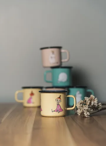 Mymble Retro enamel mug 37 cl - Yellow - Muurla