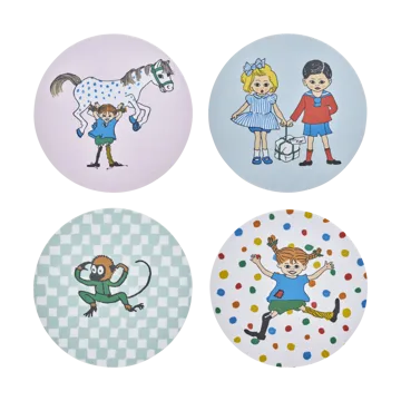 Pippi coasters 4 pieces - Boing-boing - Muurla