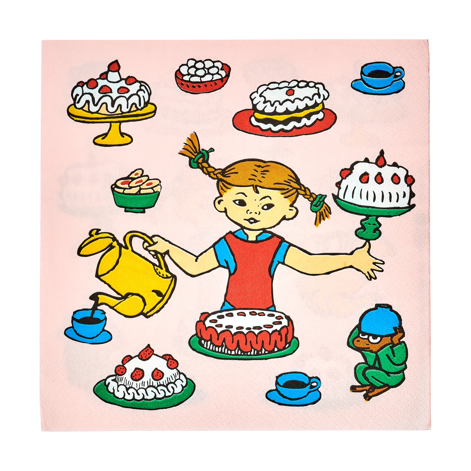 Pippi napkins 33x33 cm 20-pack, Birthday Muurla