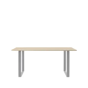 70/70 dining table 170x85 cm - Oak veneer-Plywood-Grey - Muuto