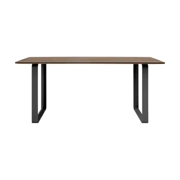 70/70 dining table 170x85 cm - Solid smoked oak-Black - Muuto