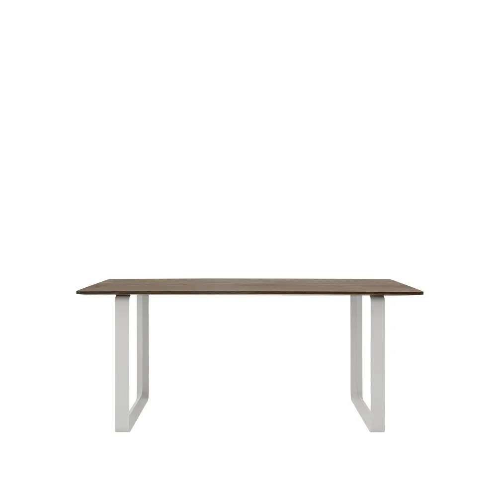 70/70 dining table 170x85 cm, Solid smoked oak-Grey Muuto