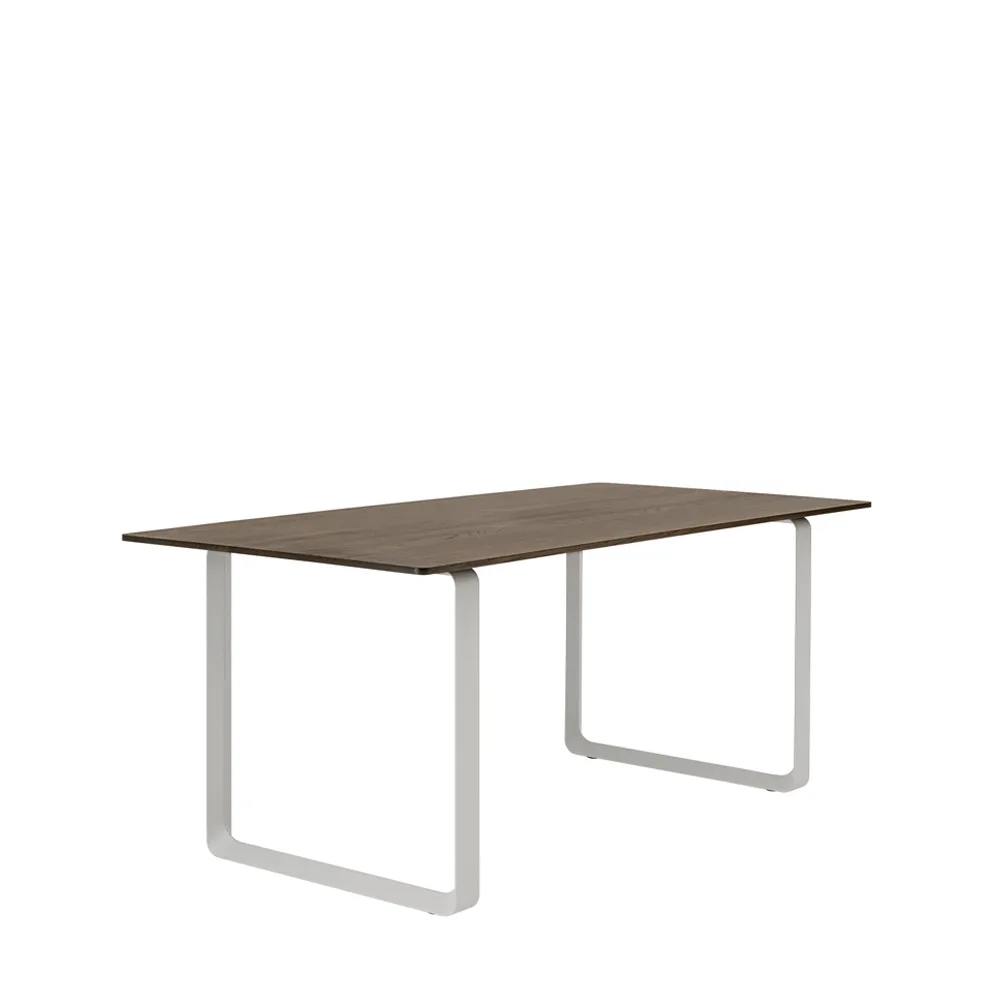 70/70 dining table 170x85 cm, Solid smoked oak-Grey Muuto