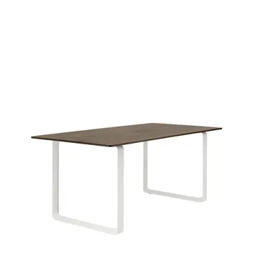 70/70 dining table 170x85 cm - Solid smoked oak-White - Muuto