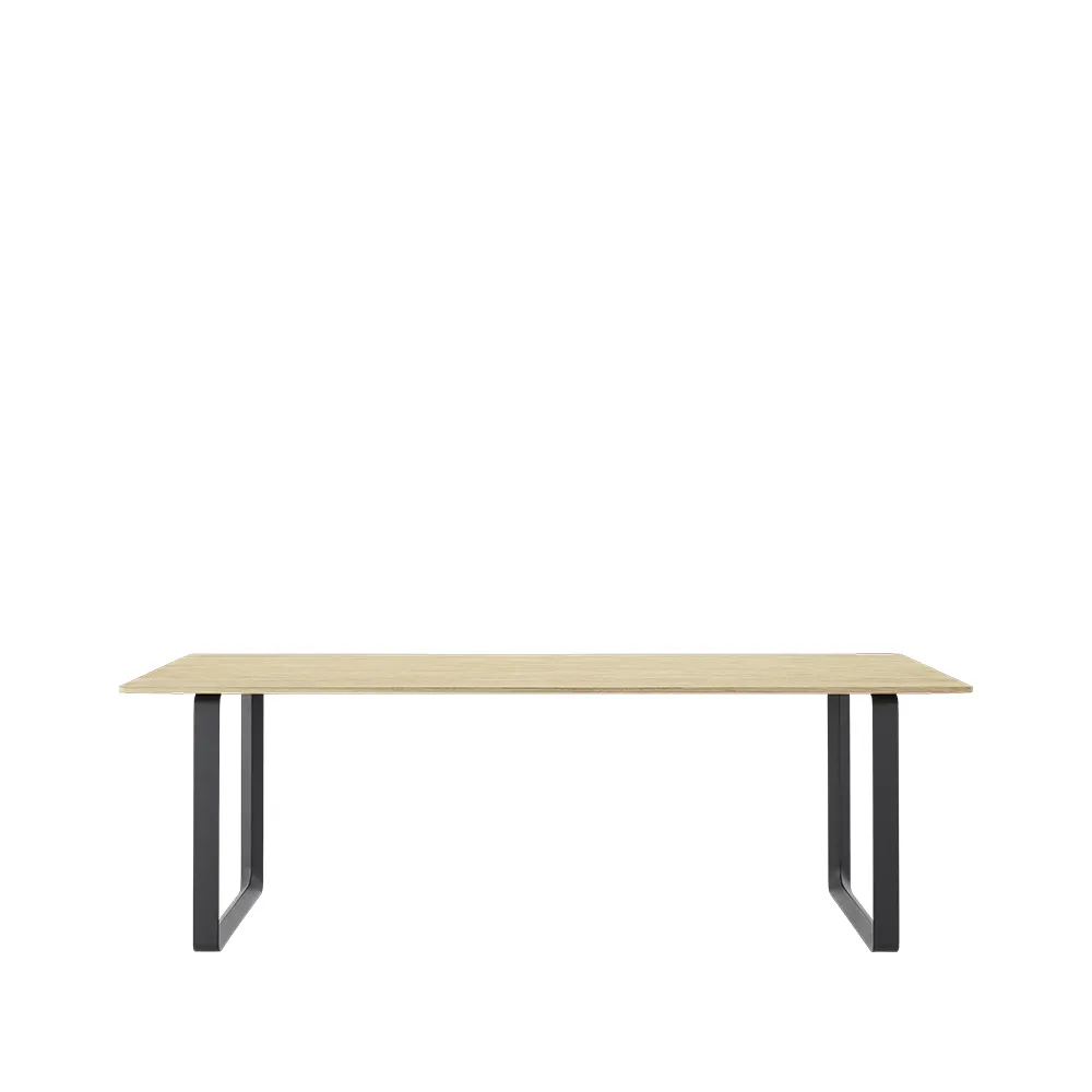 70/70 dining table 225x90 cm, Solid oak-Black Muuto
