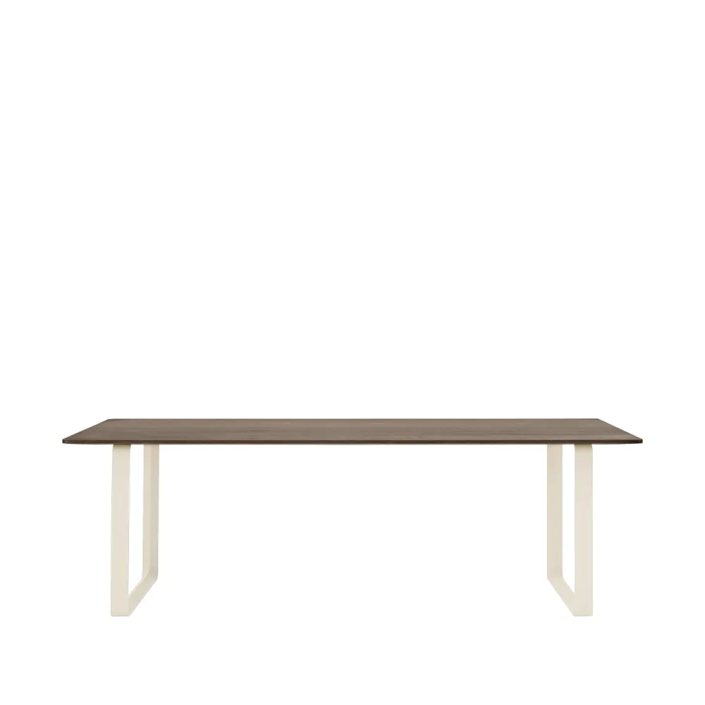 70/70 dining table 225x90 cm, Solid smoked oak-Sand Muuto