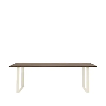 70/70 dining table 225x90 cm - Solid smoked oak-Sand - Muuto