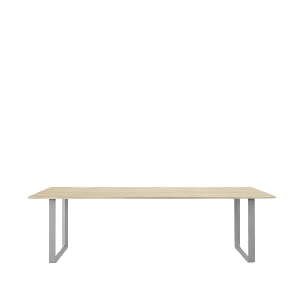 70/70 dining table 255x108 cm, Solid oak-Grey Muuto